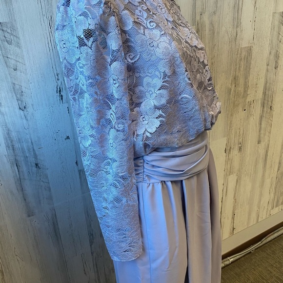 Vintage 70s powder blue gown - Picture 3 of 10